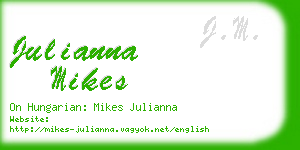 julianna mikes business card